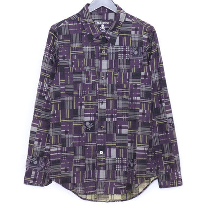 MASTERMIND JAPAN Radiance Skull Jacquard Shirt Purple Size S