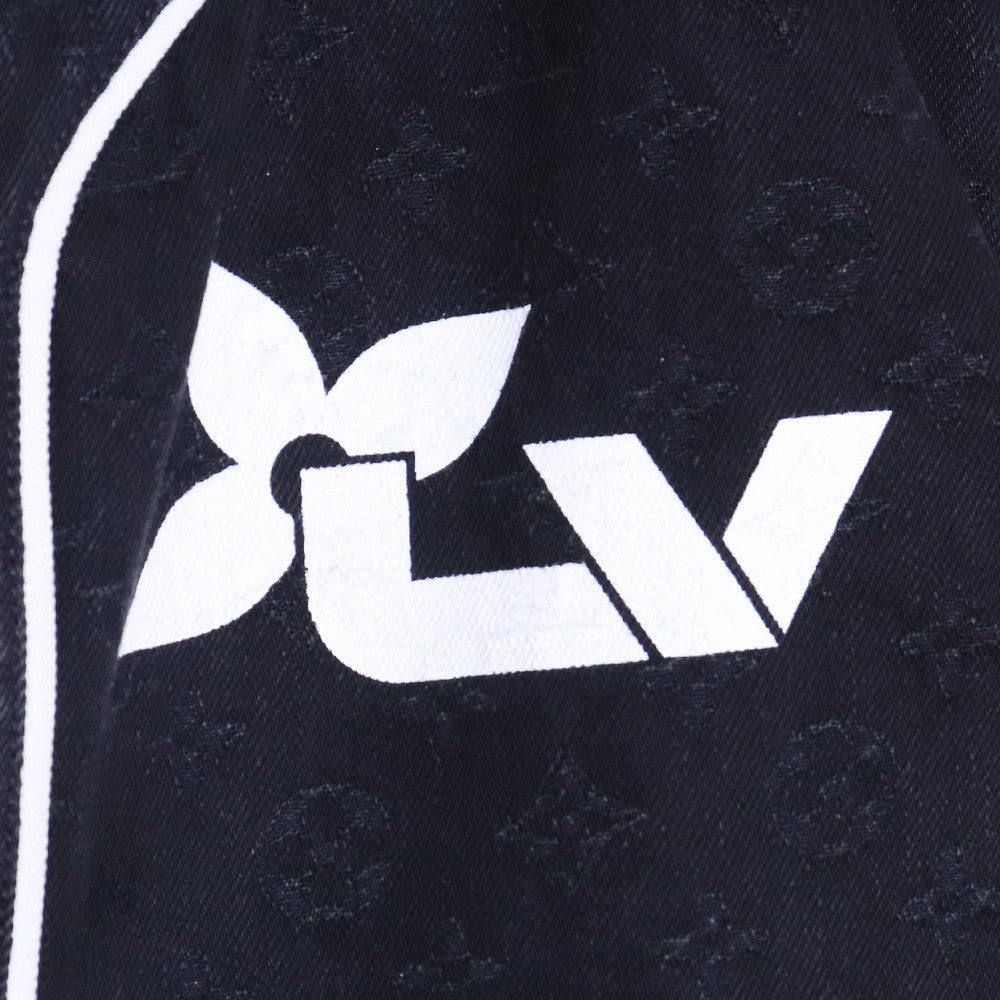 LOUIS VUITTON 23AW Monogram Denim Short Shirt Black Size L