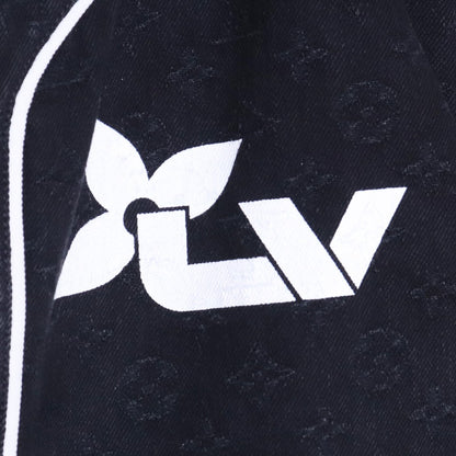 LOUIS VUITTON 23AW Monogram Denim Short Shirt Black Size L