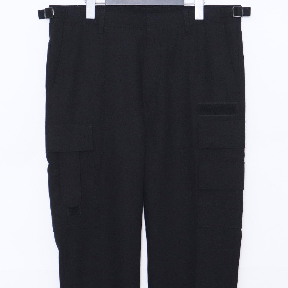 DIESEL Cool Wool Adjustable Belt Cargo Pants Black Size 30