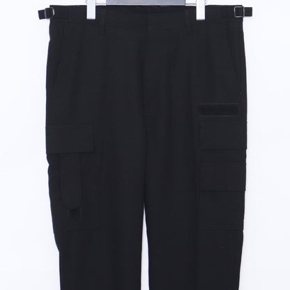 DIESEL Cool Wool Adjustable Belt Cargo Pants Black Size 30