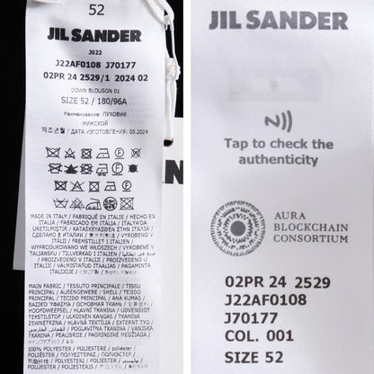 JIL SANDER 24AW Padded Feather Bomber Jacket Black Size 52