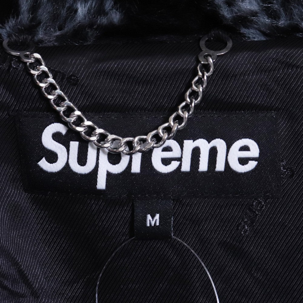 SUPREME 21SS Bandana Faux Fur Bomber Jacket Black Size M
