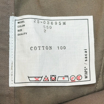 SACAI x WTAPS 25SS Cotton Back Satin Pants Taupe Size 2