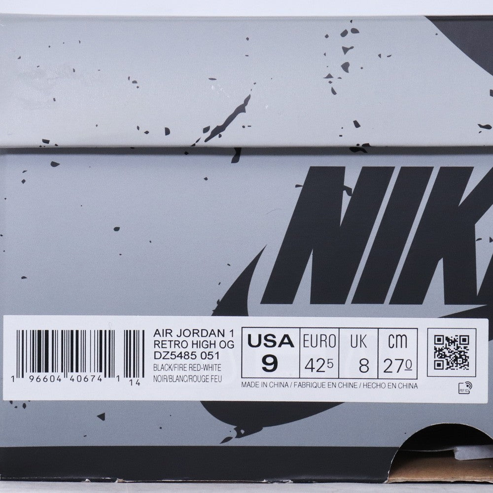 NIKE AIR JORDAN 1 Retro High OG Grey Sneakers Size 27cm