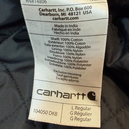 CARHARTT Washed Duck Insulated Active Jacket Brown Size L