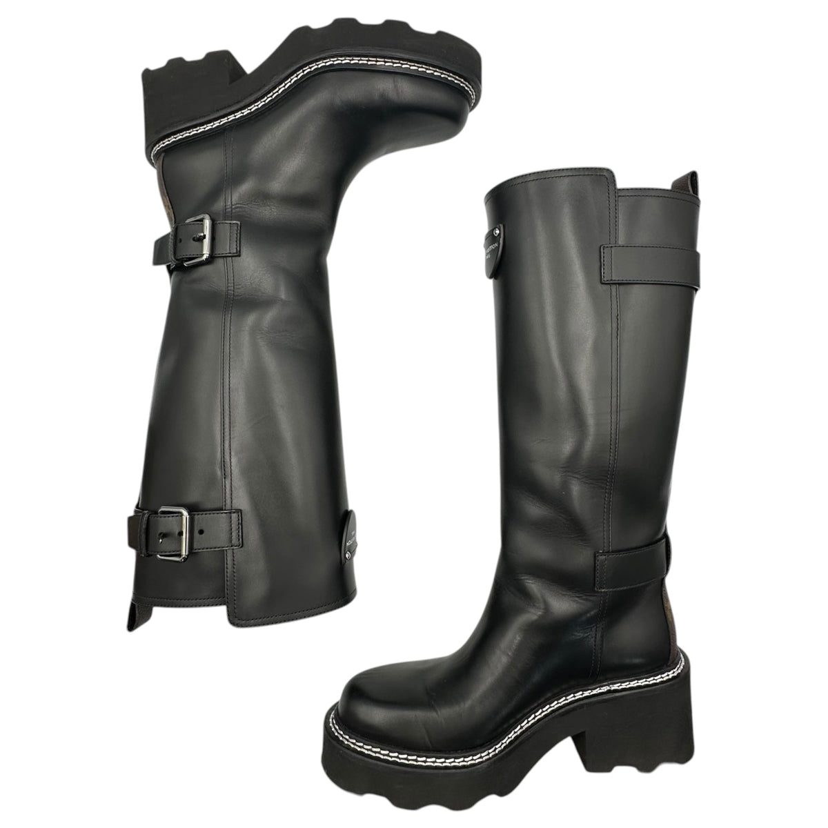 LOUIS VUITTON 24AW Beaubourg High Calf Boots Multi Size 36