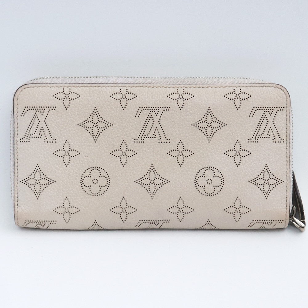 LOUIS VUITTON Monogram Mahina Zippy Wallet White Size F