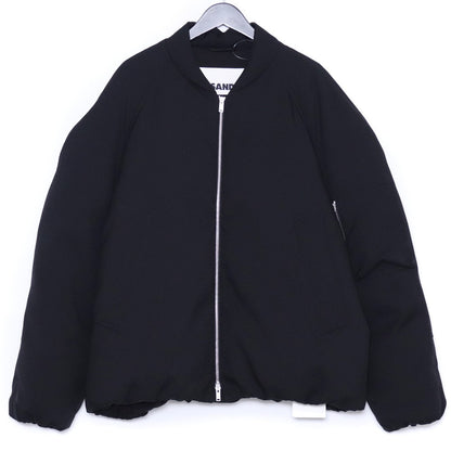 JIL SANDER 24AW Padded Feather Bomber Jacket Black Size 52
