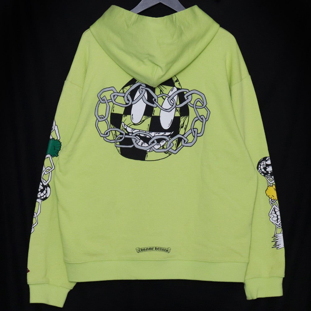 CHROME HEARTS x Matty Boy 22AW Chain Game Lime Green Hoodie Size XL