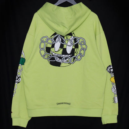 CHROME HEARTS x Matty Boy 22AW Chain Game Lime Green Hoodie Size XL