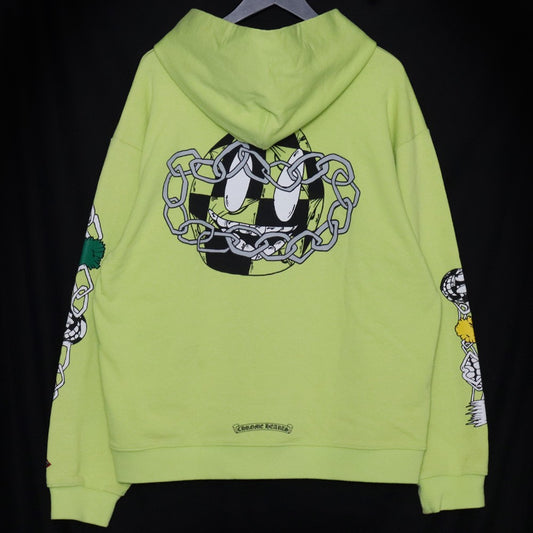 CHROME HEARTS x Matty Boy 22AW Chain Game Lime Green Hoodie Size XL