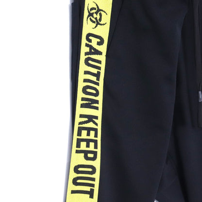 BEAUTY BEAST Saruel Track Shorts Black Yellow Size L