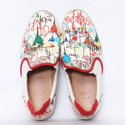 CHRISTIAN LOUBOUTIN Graphic Sneakers White Size EU 43