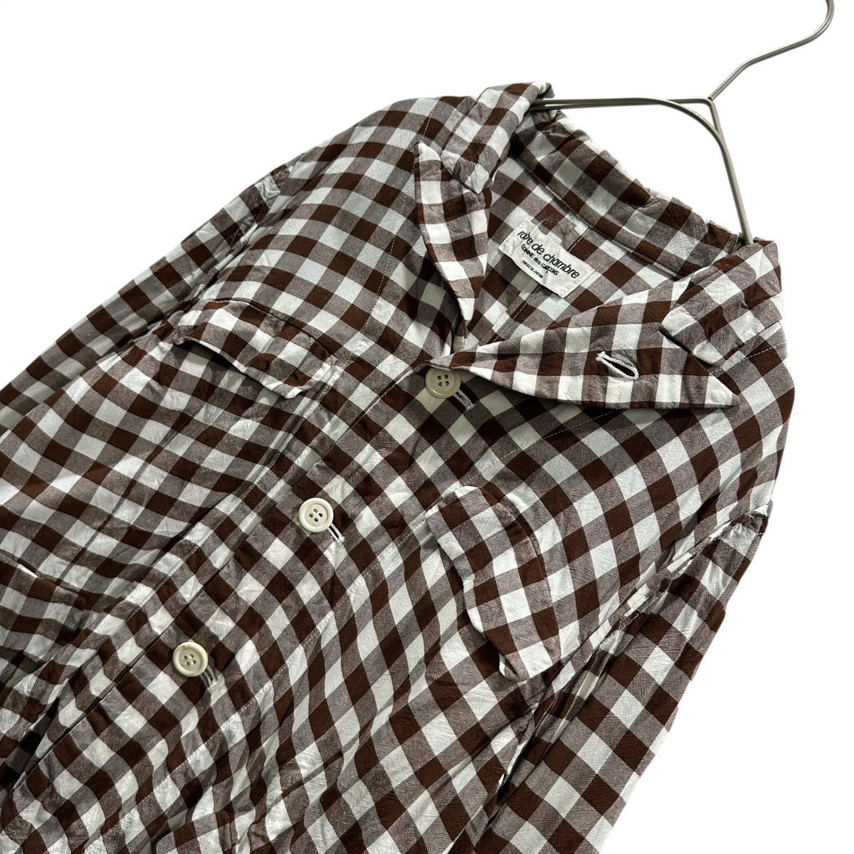 robe de chambre CDG 99SS Gingham Shirt Jacket Size FREE