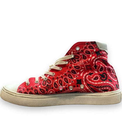 SAINT LAURENT PARIS Bedford Bandana Sneakers Red Size EU 40