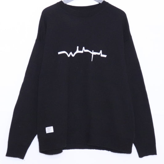 WTAPS 21AW Vibes Acrylic Sweater Black Size 03