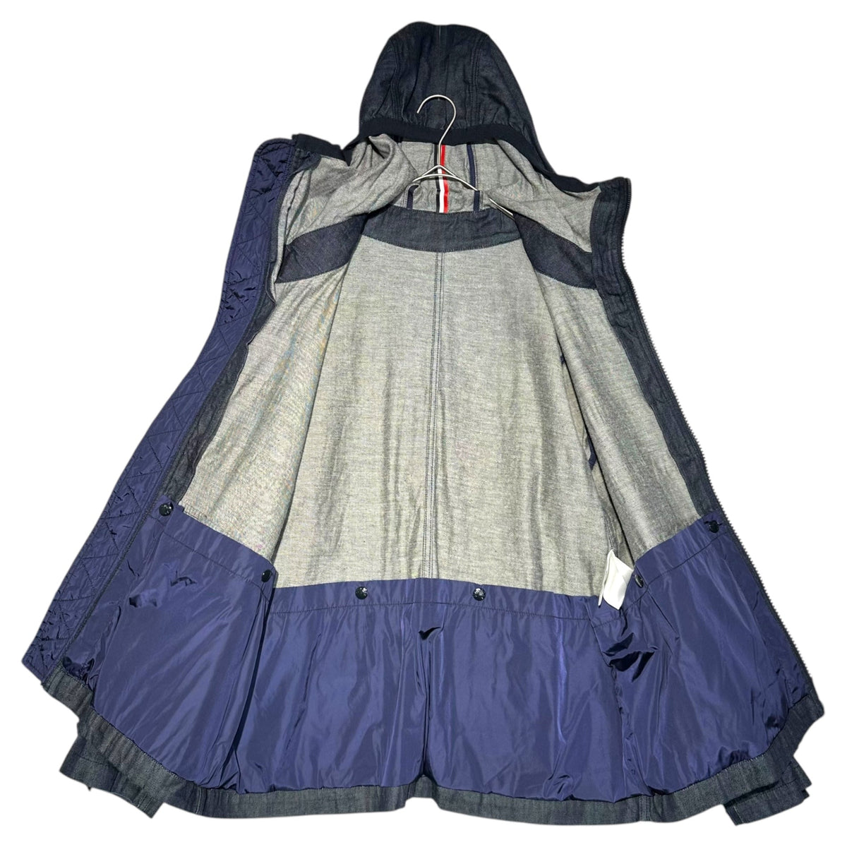 MONCLER ALAIN Urethane Tape Denim Jacket Indigo Size 0