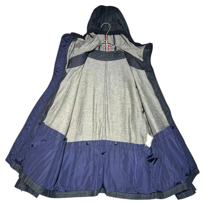 MONCLER ALAIN Urethane Tape Denim Jacket Indigo Size 0