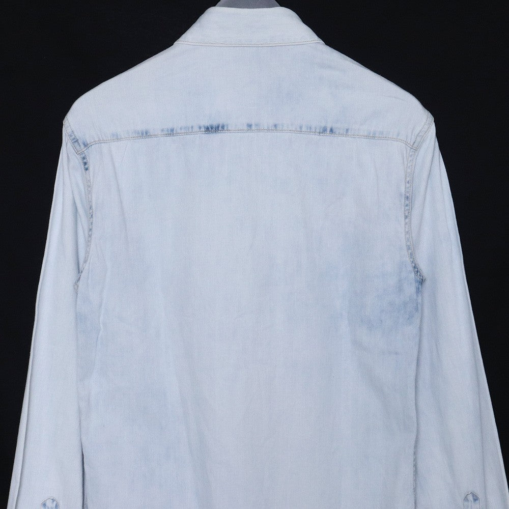 Jil Sander 19SS Blue Western Denim Shirt Size S