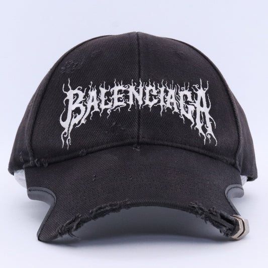 BALENCIAGA DIY Metal Outline Baseball Cap Black Size M