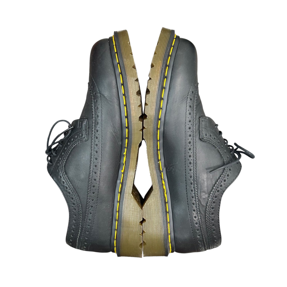 DR.MARTENS Leather Brogue Wingtip Shoes Black Size 27cm