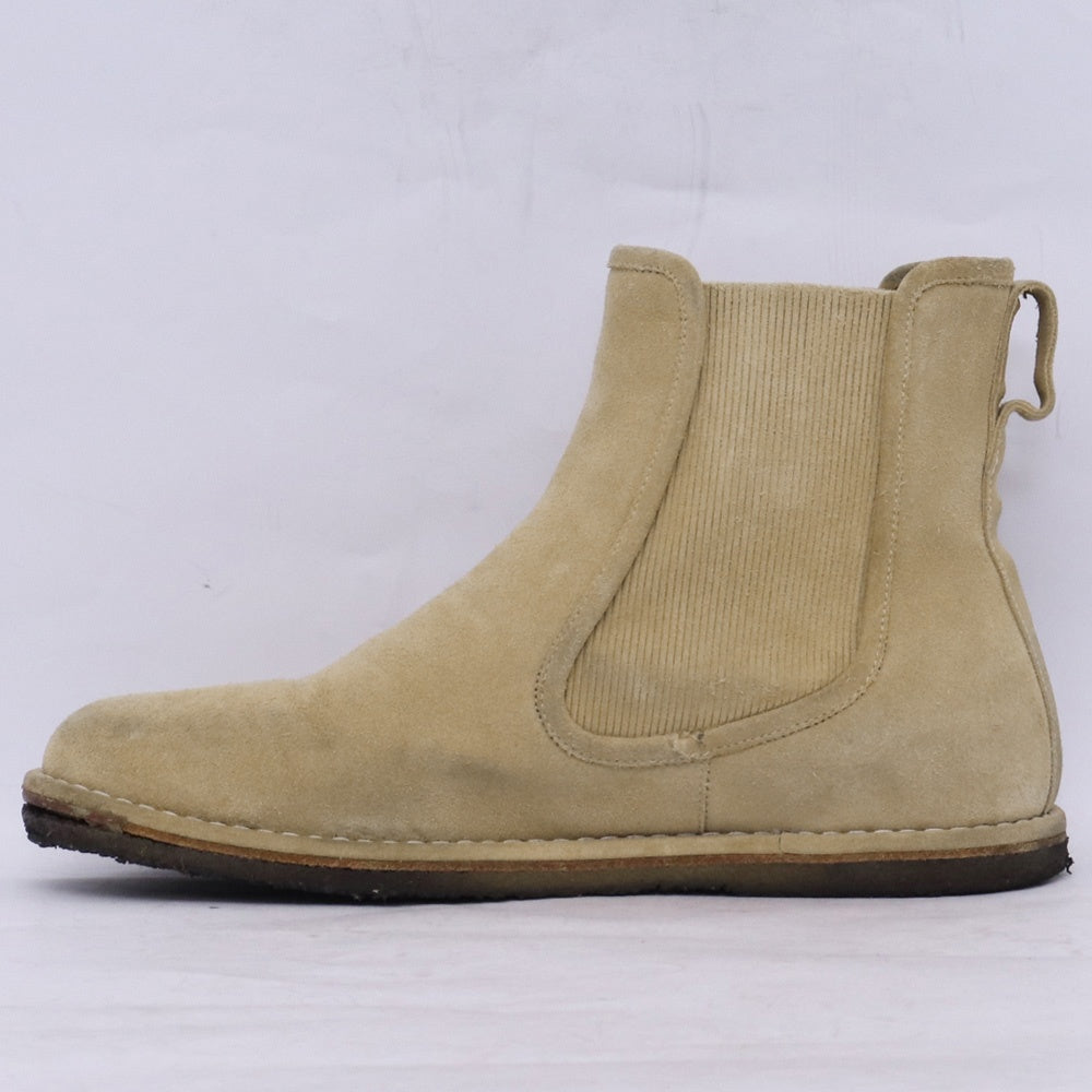 LOEWE Suede Chelsea Side-Gore Boots Beige Size EU 41
