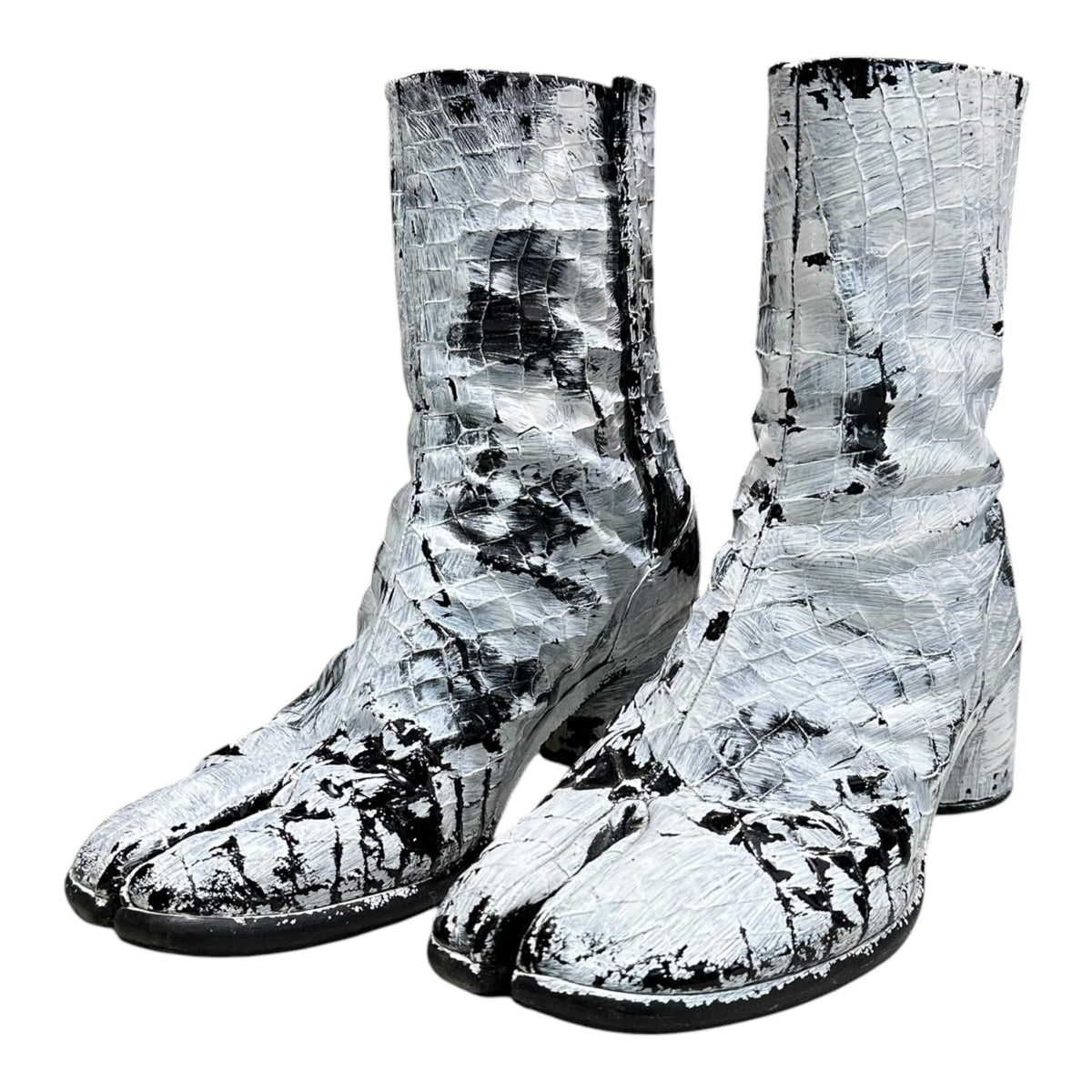 MAISON MARGIELA 21AW Tabi Croc Leather Boots Size EU 43