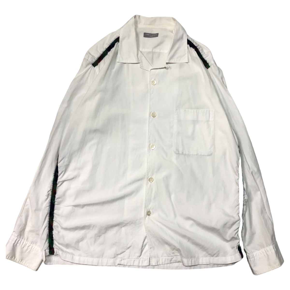 COMME des GARCONS HOMME 90s Wool Piping Shirt White