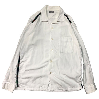 COMME des GARCONS HOMME 90s Wool Piping Shirt White