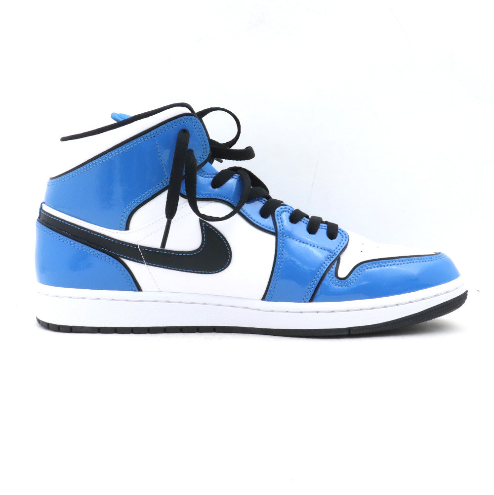 NIKE Air Jordan 1 Mid SE Signal Blue Sneakers Size 30.5cm