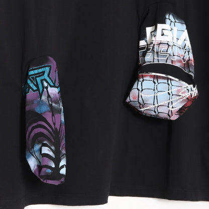 RAF SIMONS 21AW Oversized Printed Holes T-Shirt Black Size L