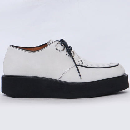 Marni 21AW Gray Suede Laced Brogue Shoes Size EU 40