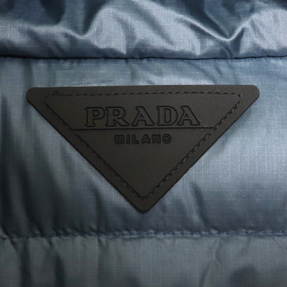 PRADA Reversible Down Long Coat Blue Size M
