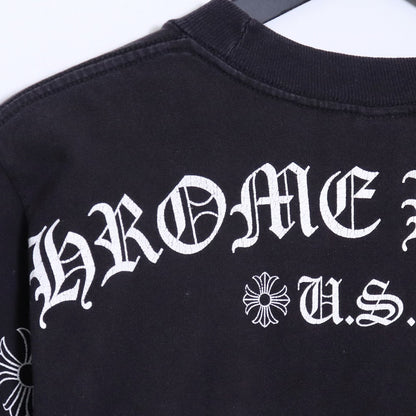 CHROME HEARTS Old Arch Logo Print T-Shirt Black Size S