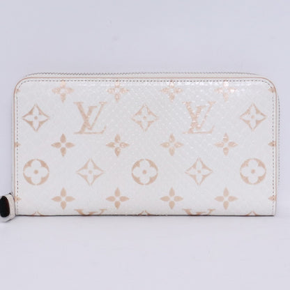 LOUIS VUITTON Monogram Zippy Python Wallet White Size F