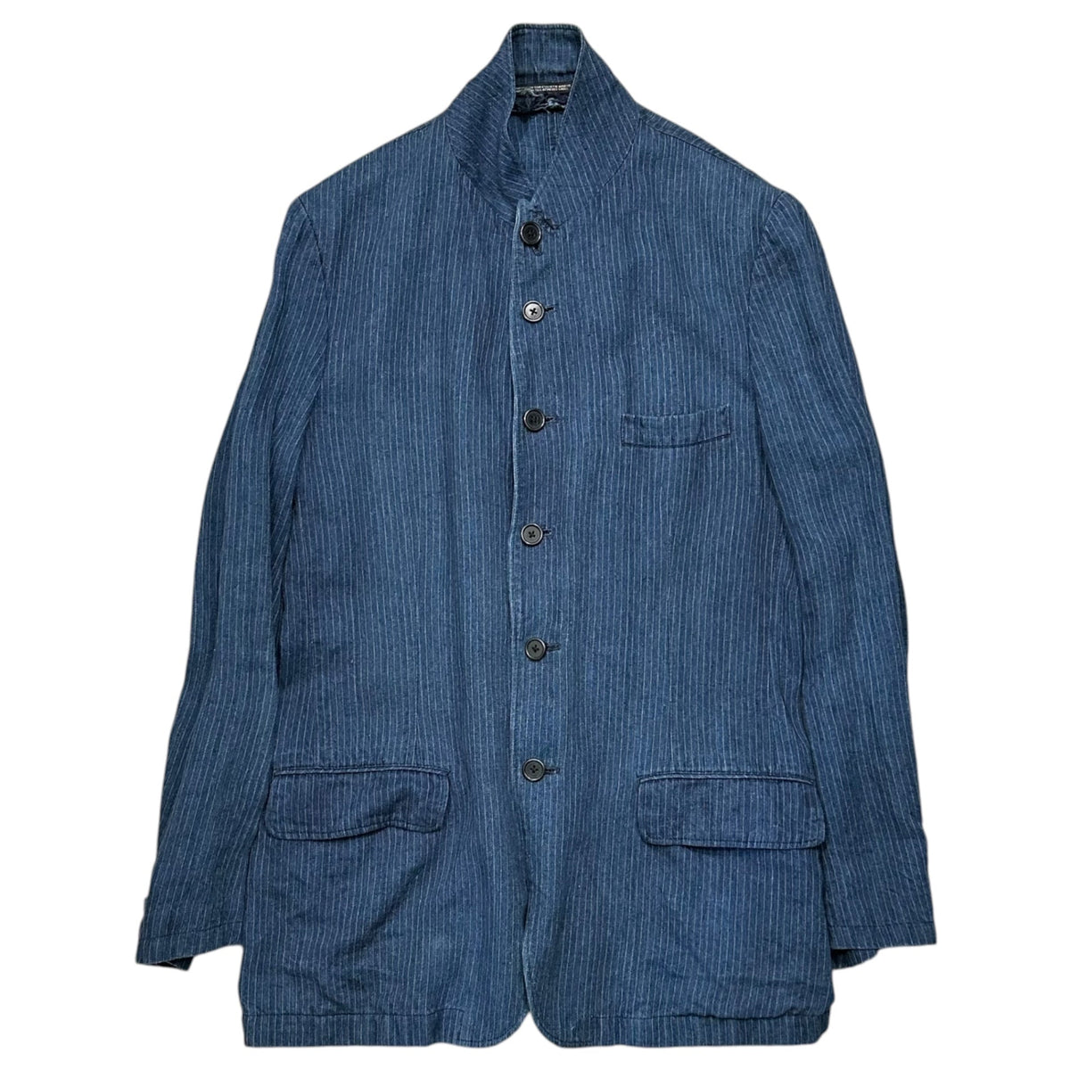 YOHJI YAMAMOTO POUR HOMME Indigo Striped Jacket Size 3