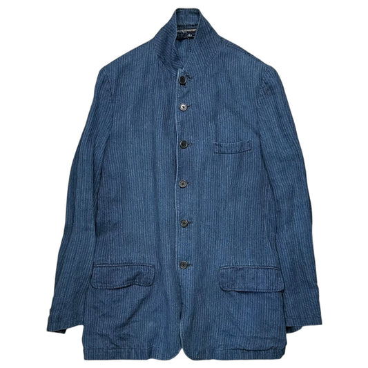 YOHJI YAMAMOTO POUR HOMME Indigo Striped Jacket Size 3