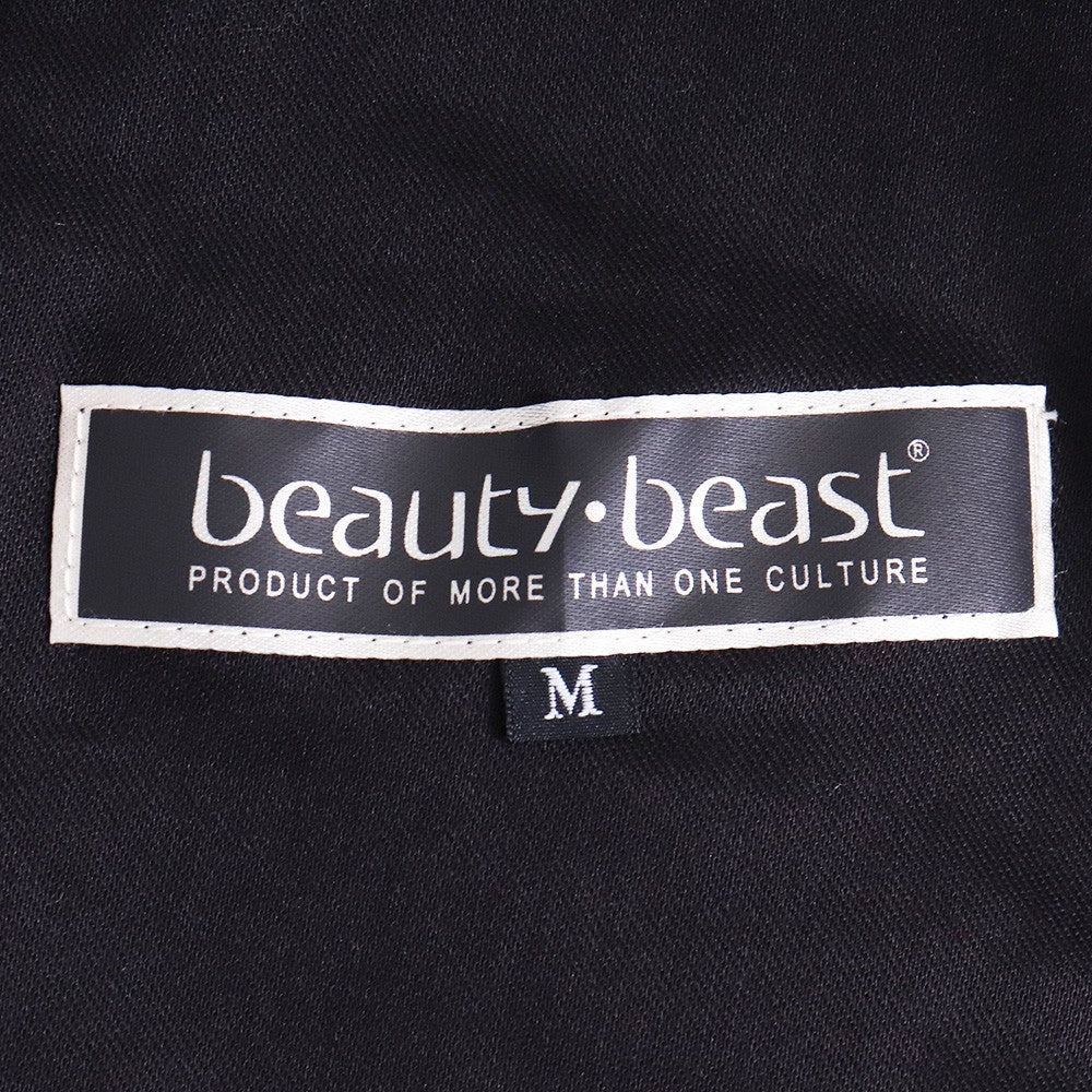 BEAUTY BEAST Saruel Track Half Shorts Black Yellow Size M