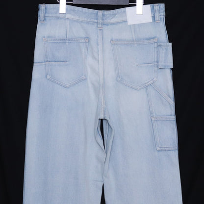DIOR Carpenter Double Knee Denim Light Indigo Size 46