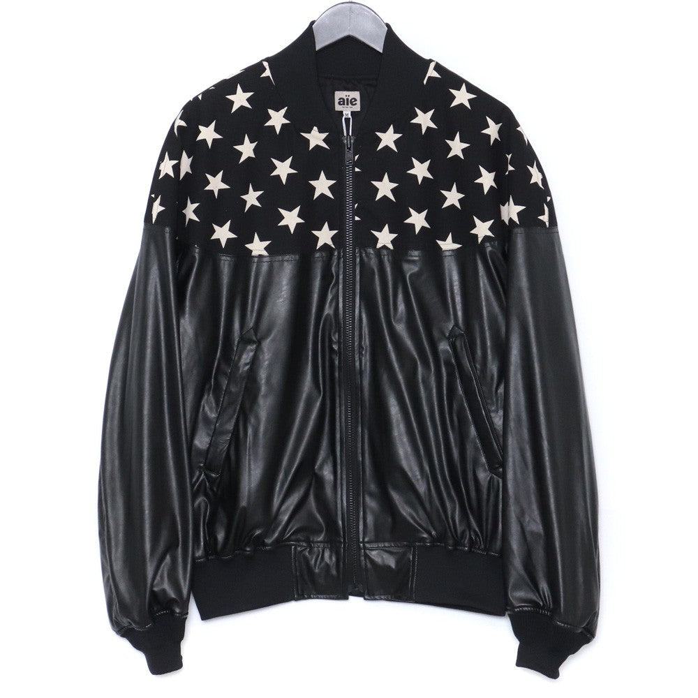 AIE 24SS CPS C/L Canvas Star Printed Jacket Black Size M