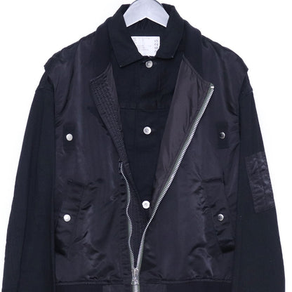 SACAI 22AW Nylon Twill Mix Blouson Jacket Black Size 2