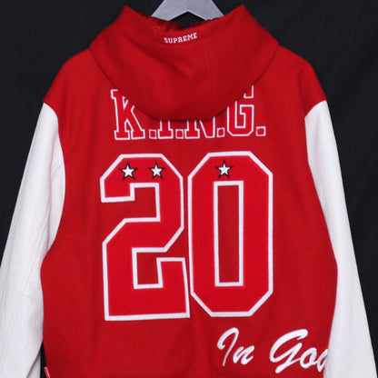 SUPREME 20AW King Hooded Varsity Jacket Red Size M