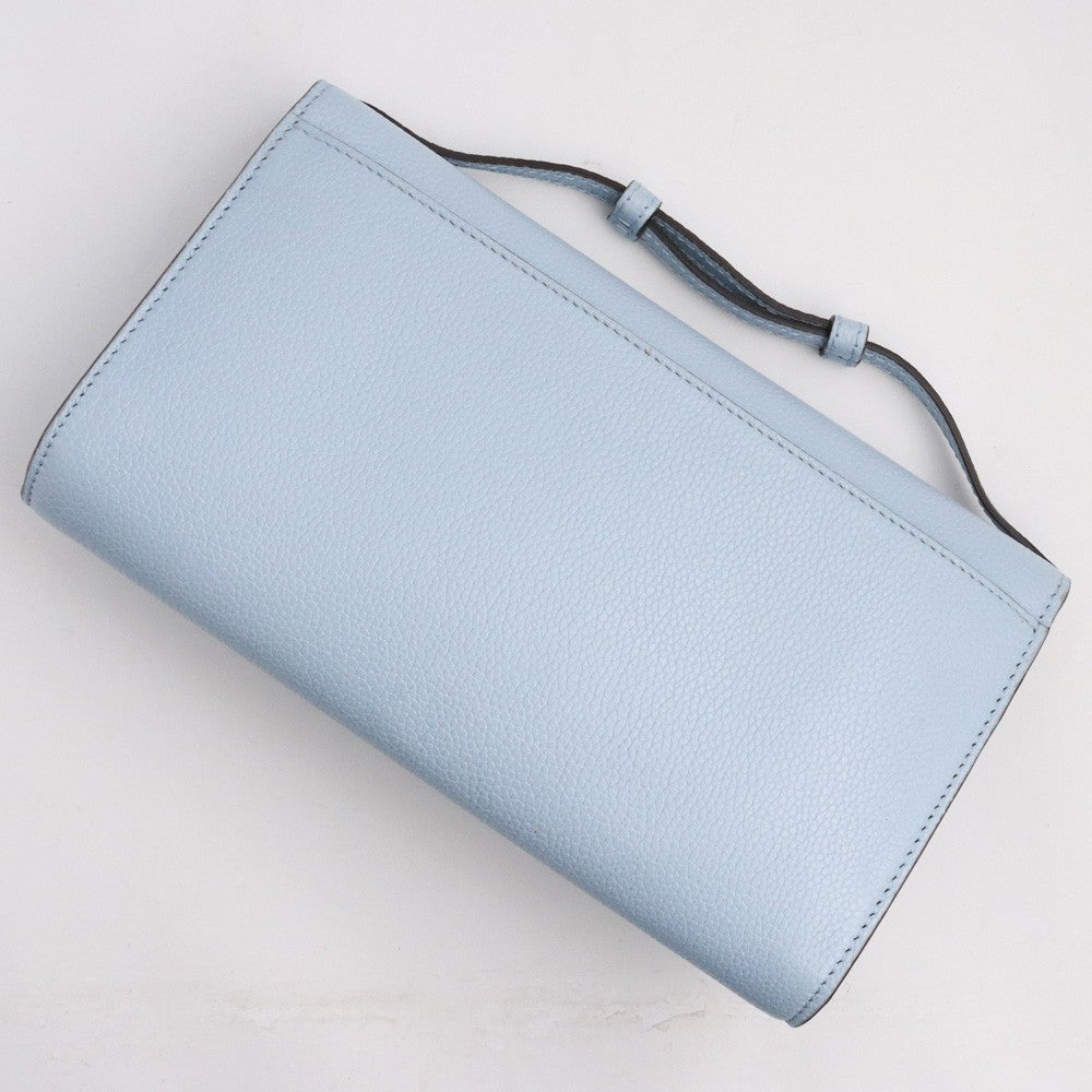 GUCCI ZUMI 2WAY Chain Leather Shoulder Bag Light Blue Size F