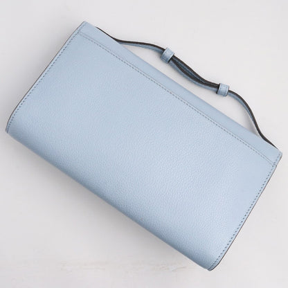 GUCCI ZUMI 2WAY Chain Leather Shoulder Bag Light Blue Size F