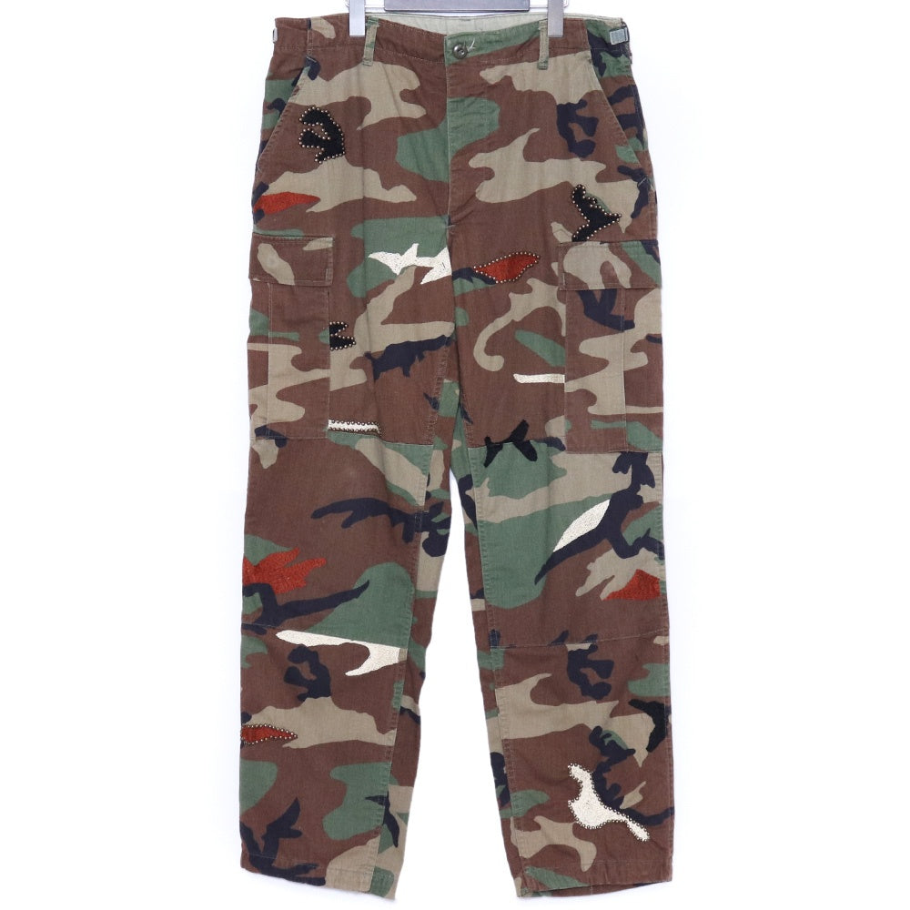 INNOCENCE NY Remake Camo Cargo Pants Khaki Brown Size L