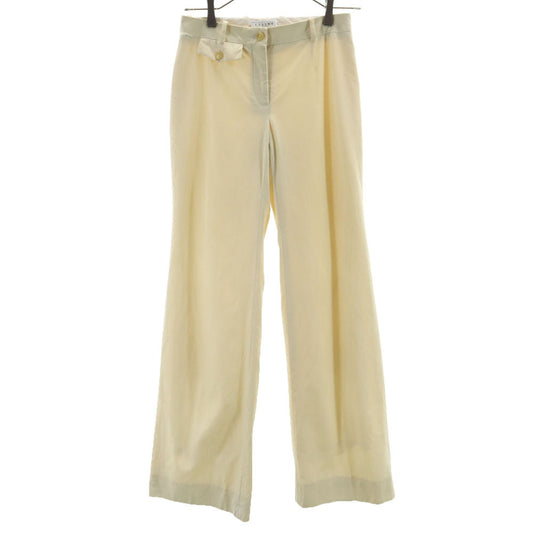 CELINE French Wool Blend Bootcut Pants Beige Size 34