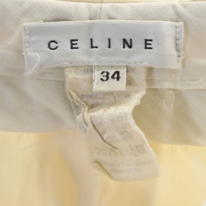 CELINE French Wool Blend Bootcut Pants Beige Size 34