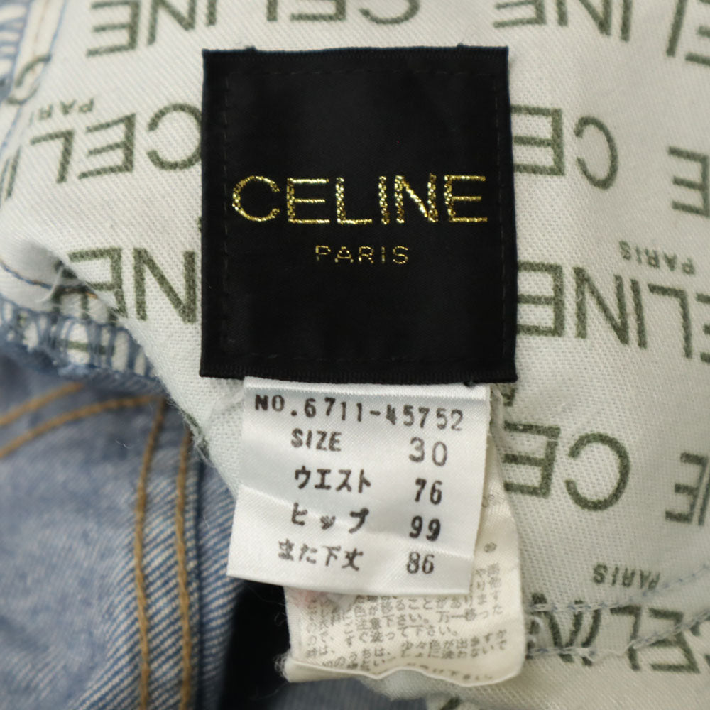 CELINE Tapered Denim Jeans Blue Size W30