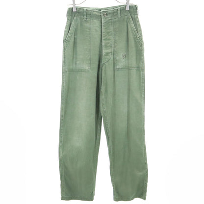 US ARMY 70s Vintage Cotton Sateen Baker Pants Khaki Size W30